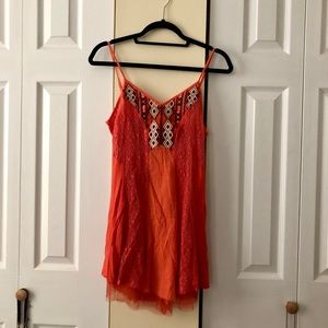 Mini Orange Summer Dress
